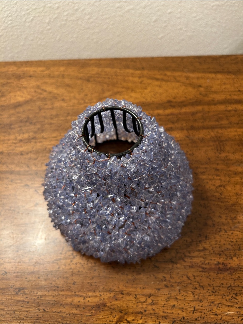 Vintage Blue Stone Candle Topper Lamp Shade